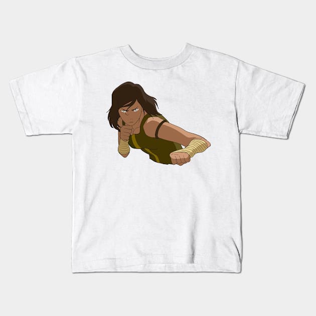 LOK - Fighting Korra Kids T-Shirt by jenartfart